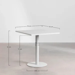 mobiliario-contract-mesa blanca tablero cuadrado 70cm 2